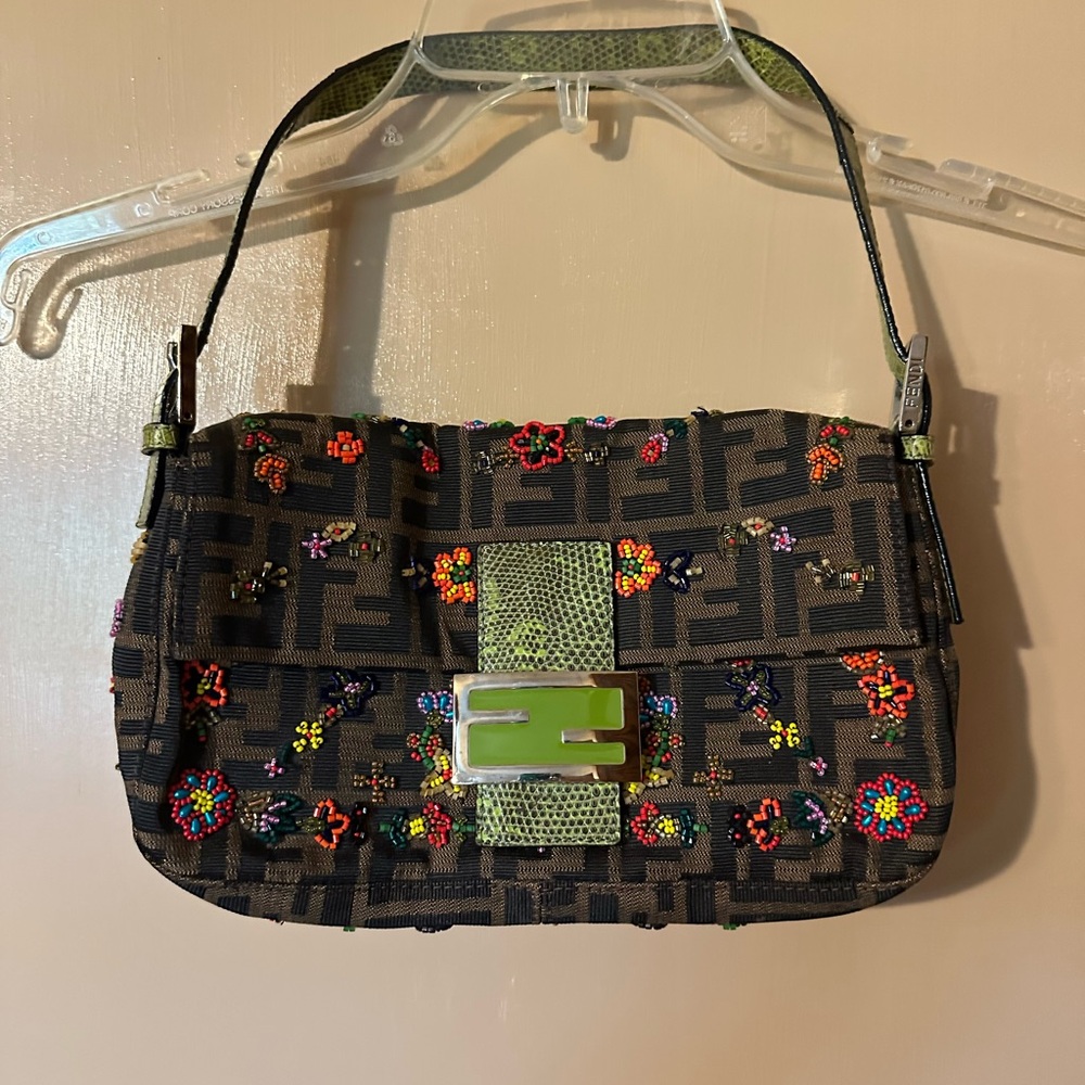 Fendi Multicolor beaded Women's Baguette (mini)